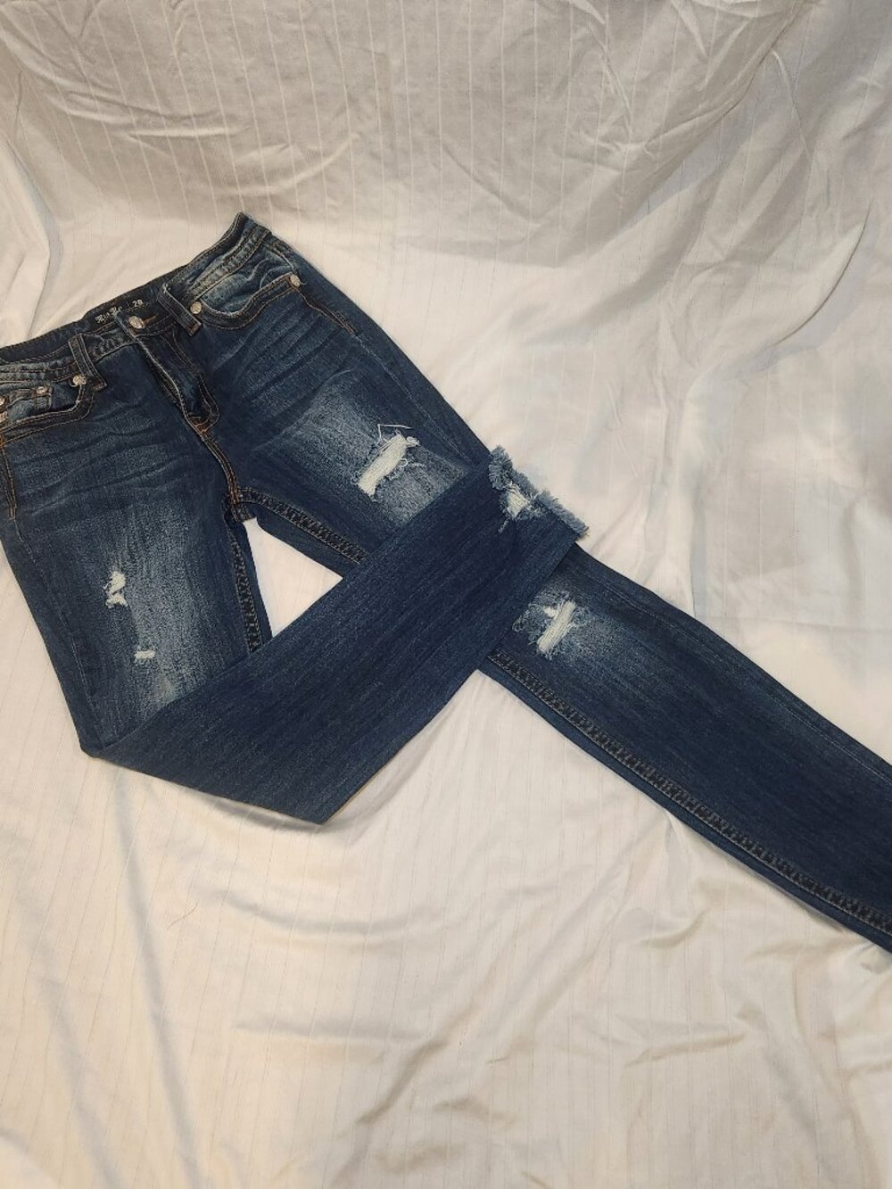 Miss Me Heaven Sent Ripped High Waisted Angel Wing Skinny Jeans 28